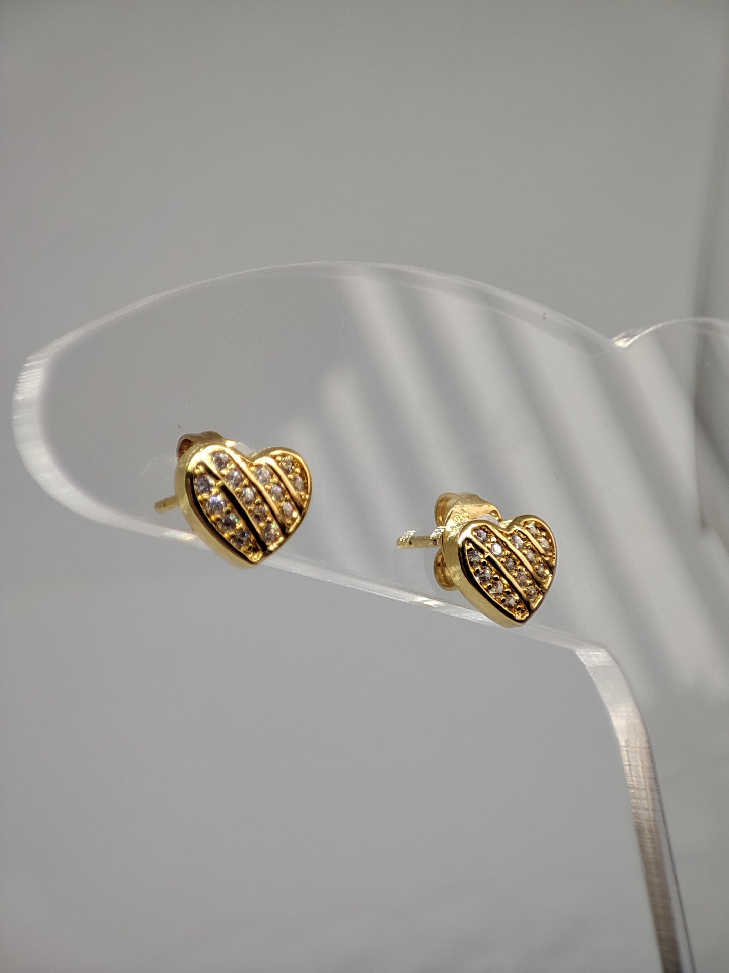 Aretes corazon con cristales