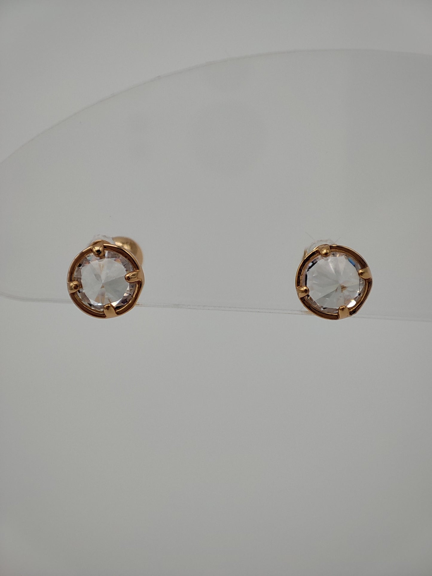 Broqueles circulo cristal