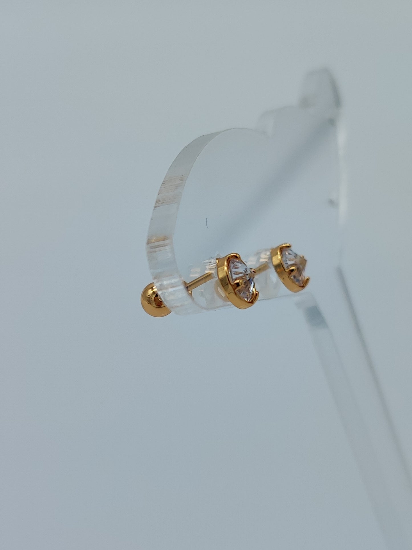 Broqueles circulo cristal