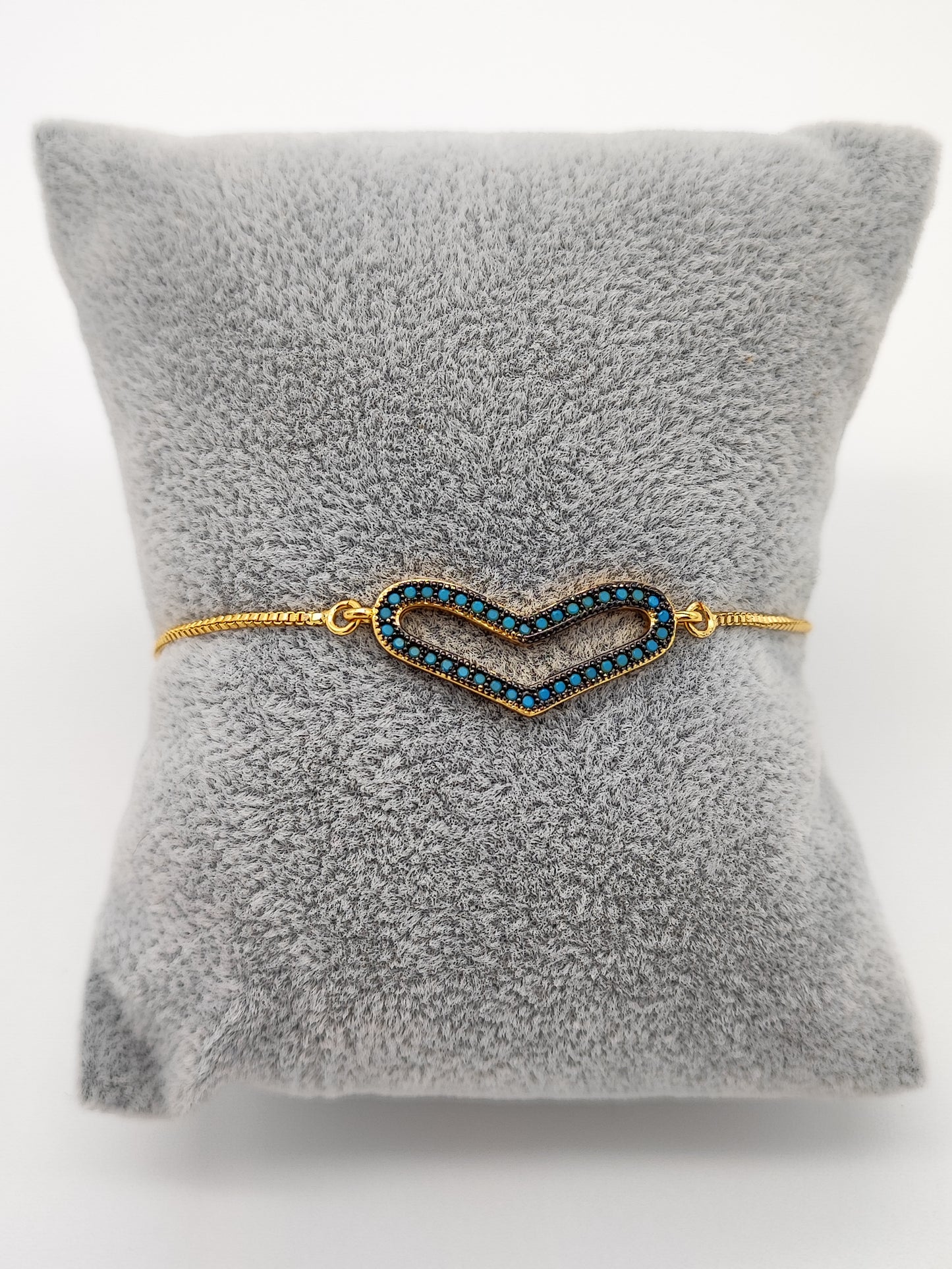 Pulsera corazón azul