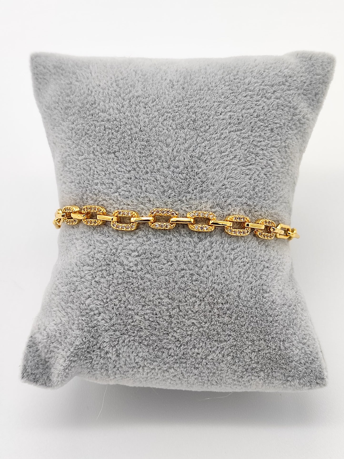 Pulsera cadena con cristales