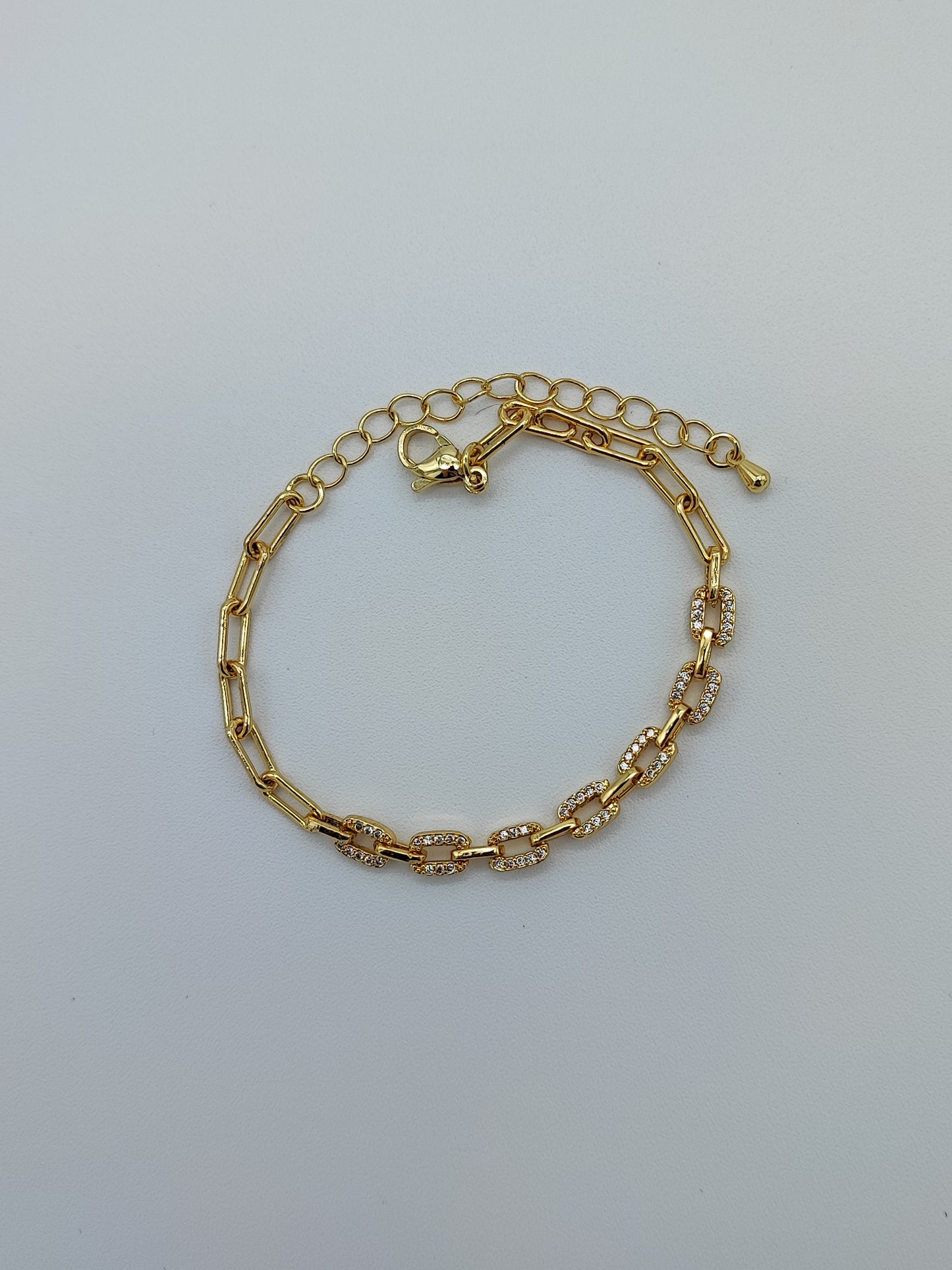 Pulsera cadena con cristales