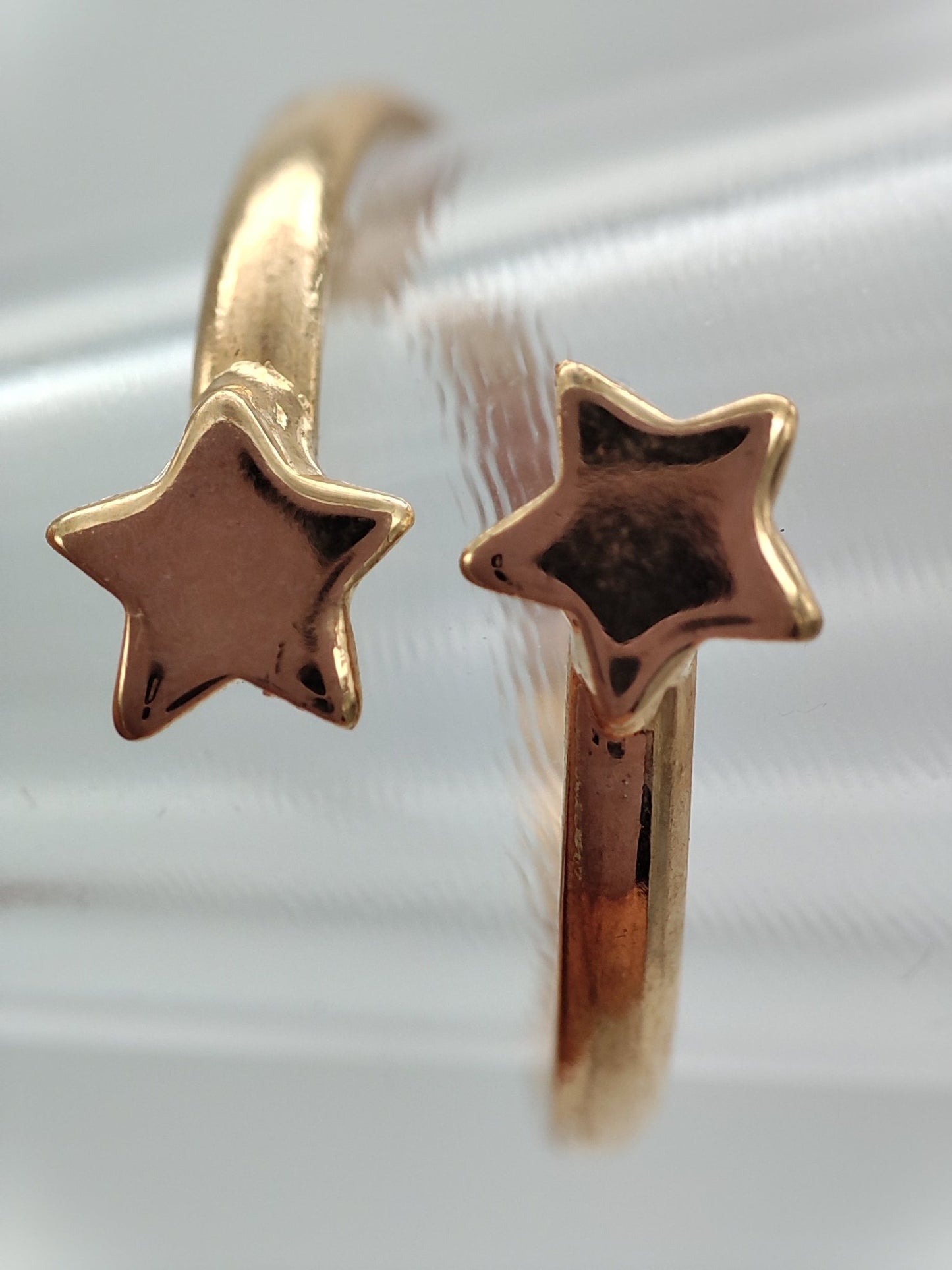 Anillo ajustable medio dedo estrellas - Love glam