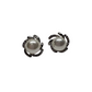 Aretes perla con plateado