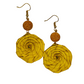 Aretes rosa amarilla