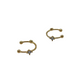Aretes earcuff con cristal y bolitas