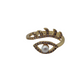Anillo ajustable ojo con perla y cristales