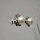 Aretes perla con plateado