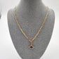 Collar dije ojo azul con fondo transparente y cristales