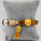 Pulsera piedras y perlas con mecha