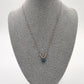 Collar plata con dije circulo azul