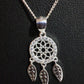 Collar atrapa sueños plata