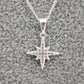 Juego collar y aretes estrella plata