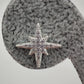 Juego collar y aretes estrella plata