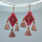 Aretes rombo con mechas