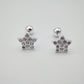 Broqueles estrellas plata con cristales